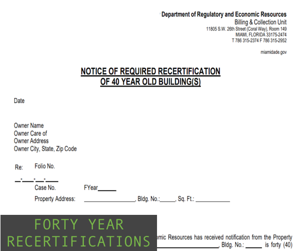 40 year Recertifications